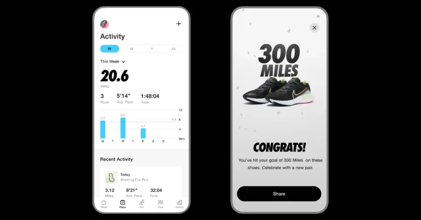 Nike Run Club lets users join fitness communities as a way of digital customer engagement.