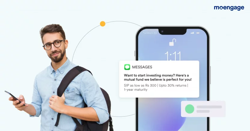 An example of a transactional alert being sent via an SMS message